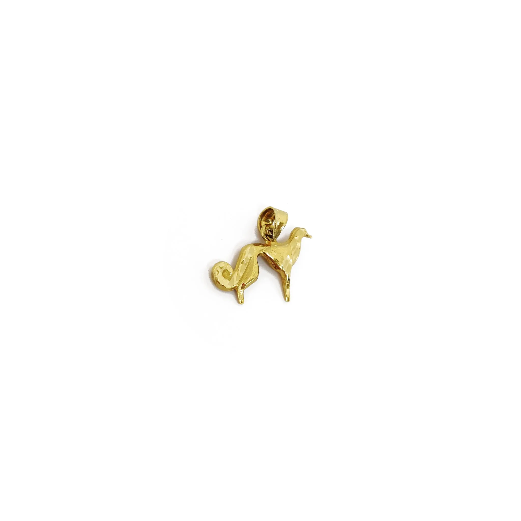 Sleek Haired Dog Pendant (14K)