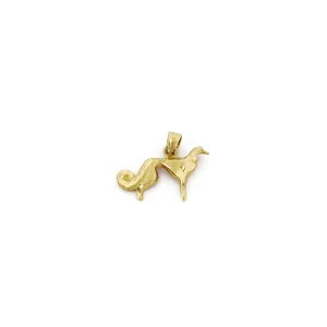Sleek Haired Dog Pendant (14K)