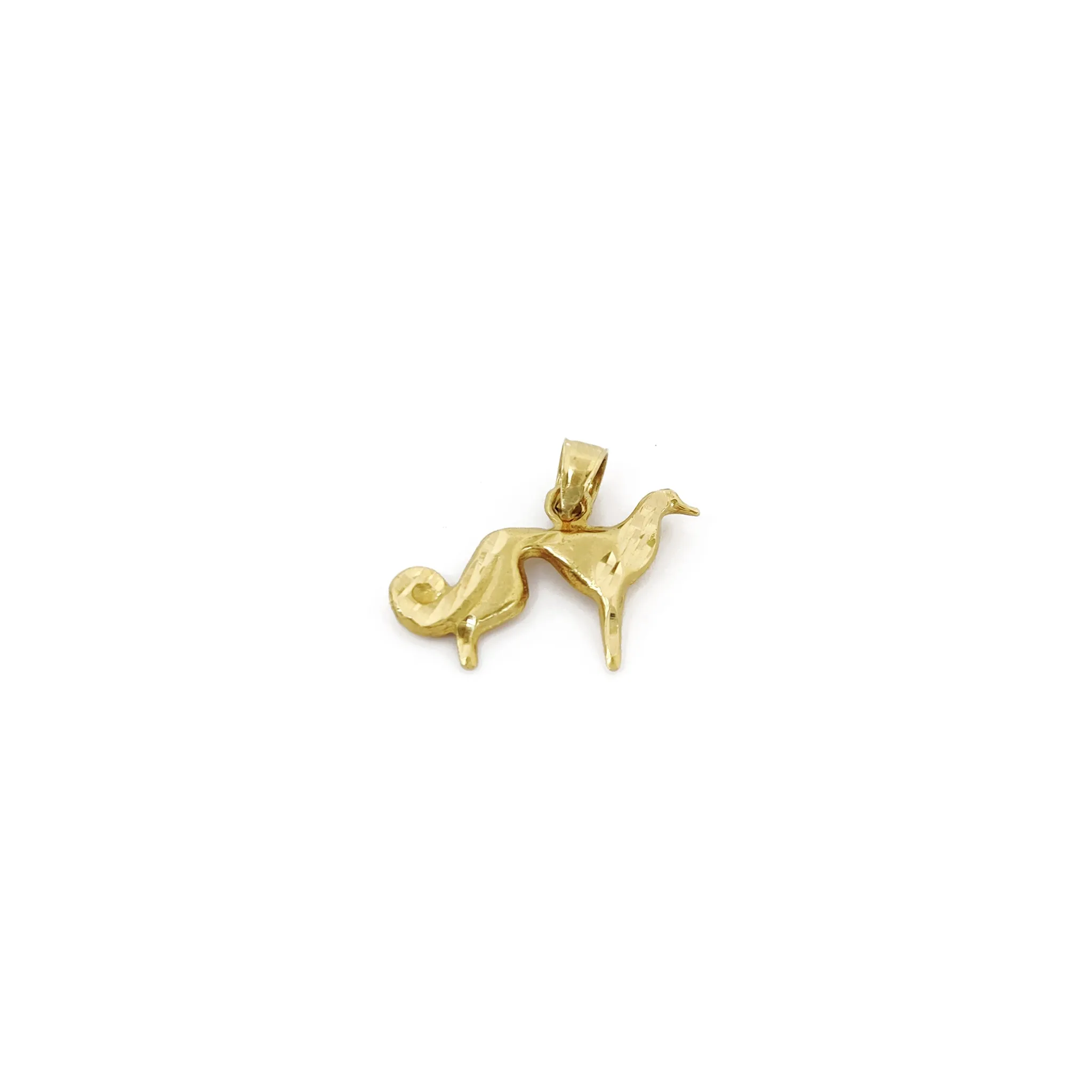 Sleek Haired Dog Pendant (14K)