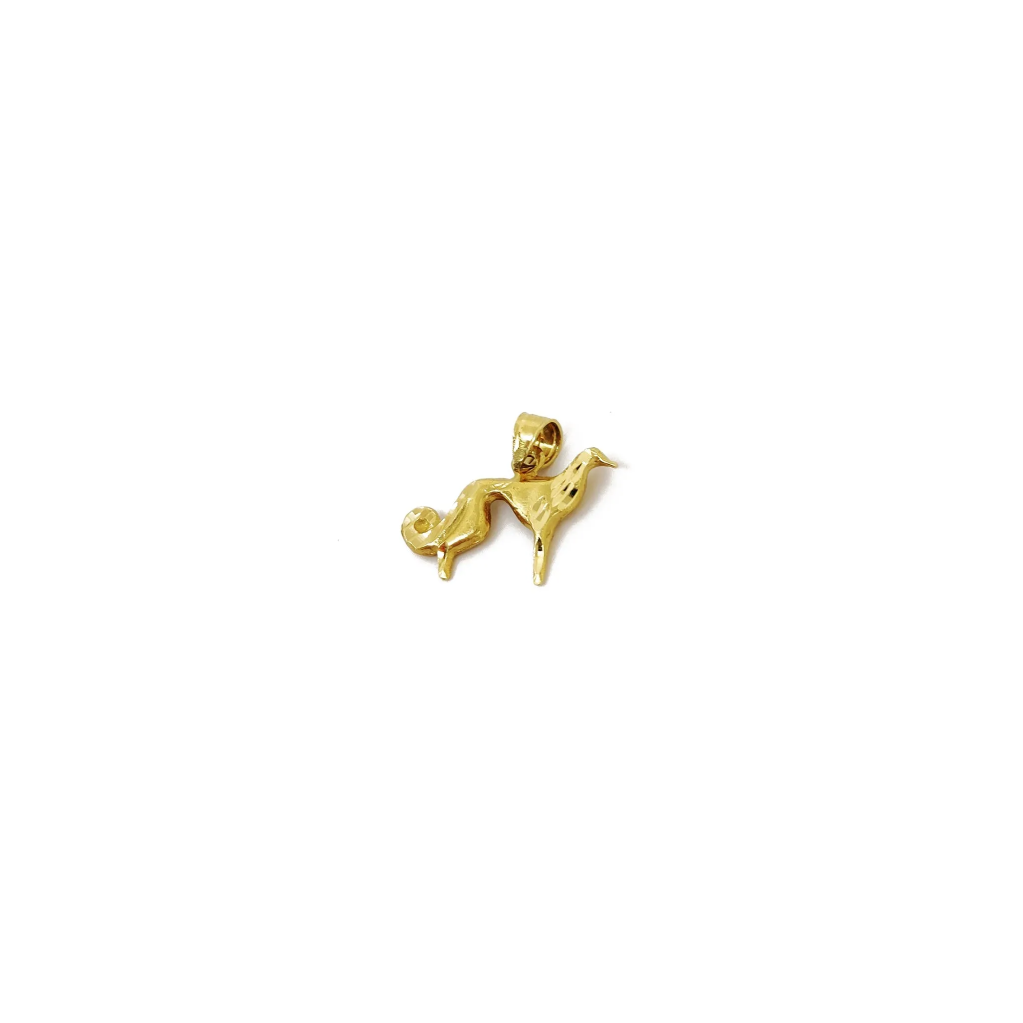 Sleek Haired Dog Pendant (14K)