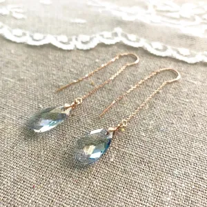 Sleek Teardrop Threader Earrings