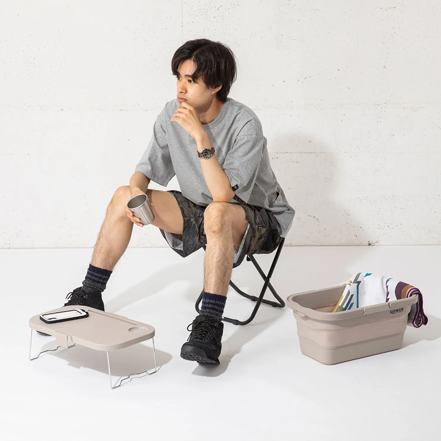SLOWER | スロウワー　FOLDING BUCKET Mista