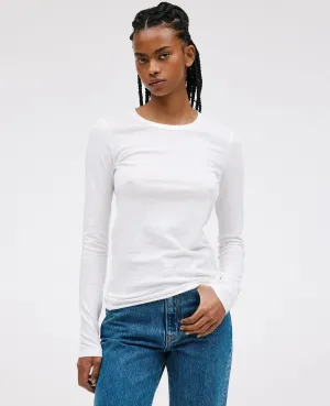 SLVRLAKE - Simple Long Sleeve Tee - Natural White & Raven