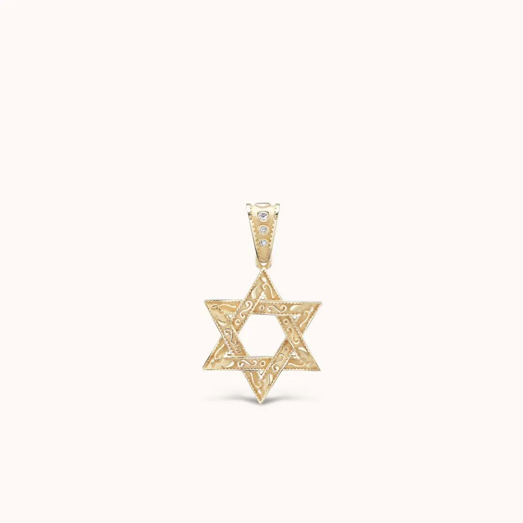 Small Southwestern Star of David Charm