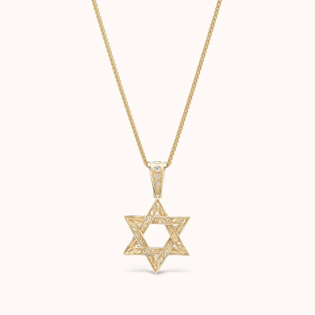 Small Southwestern Star of David Charm