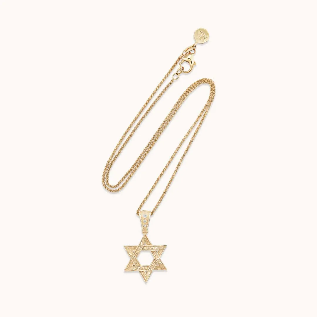 Small Southwestern Star of David Charm