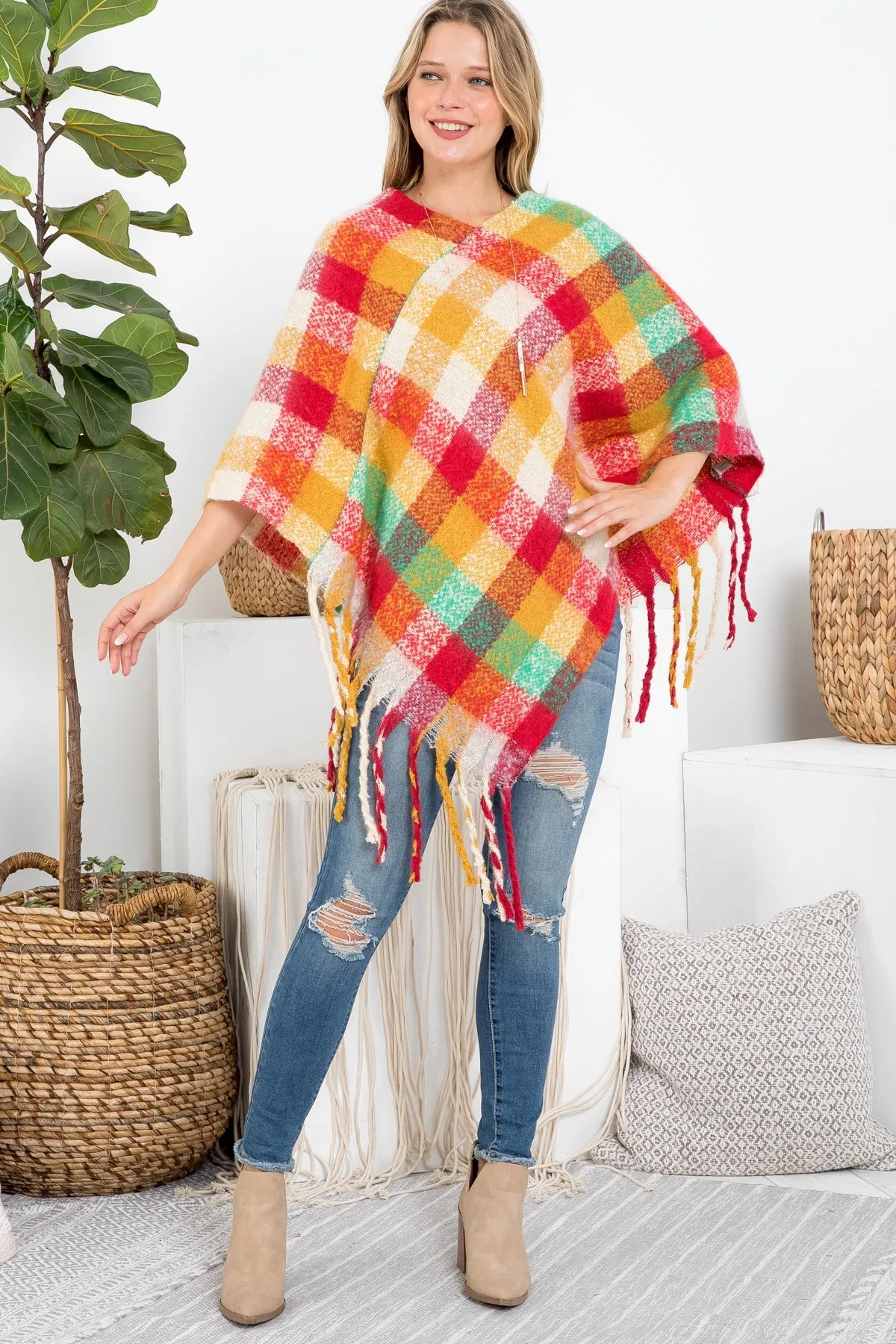 Soft Colorful Poncho