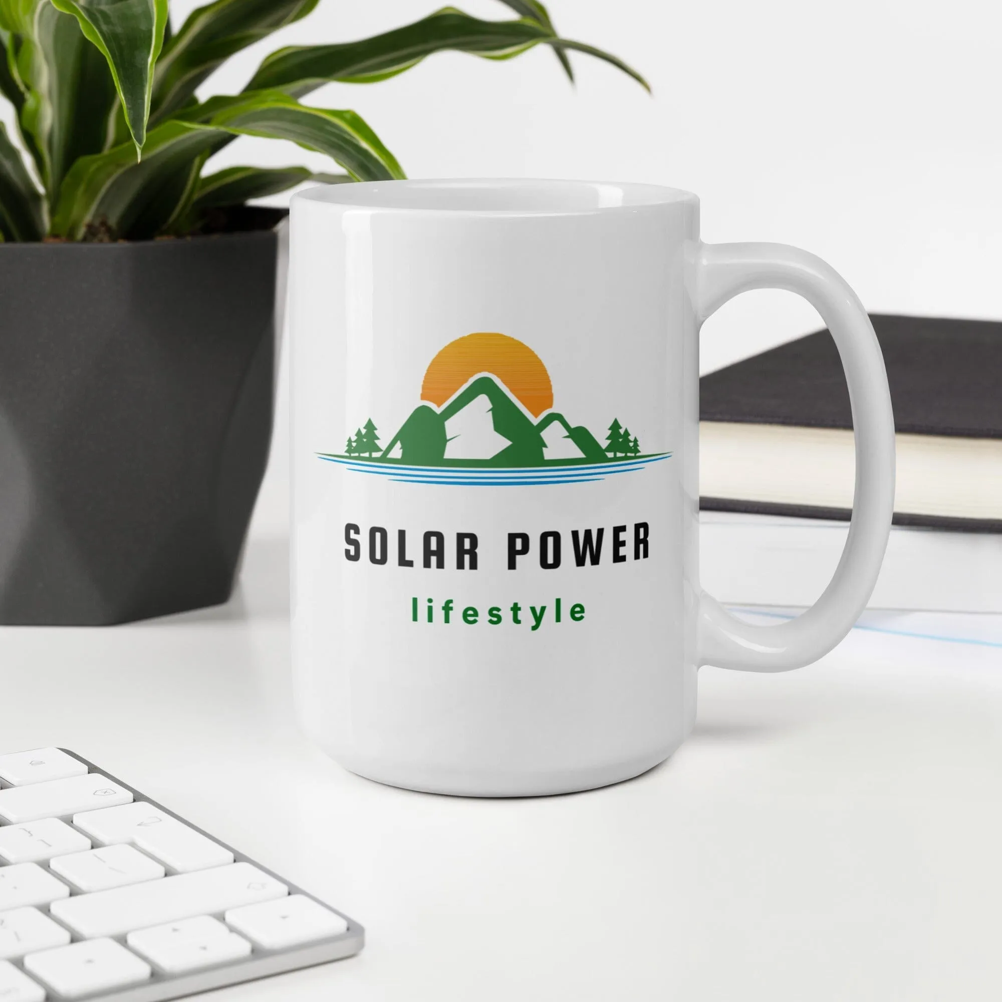 Solar Power Lifestyle White Glossy Mug