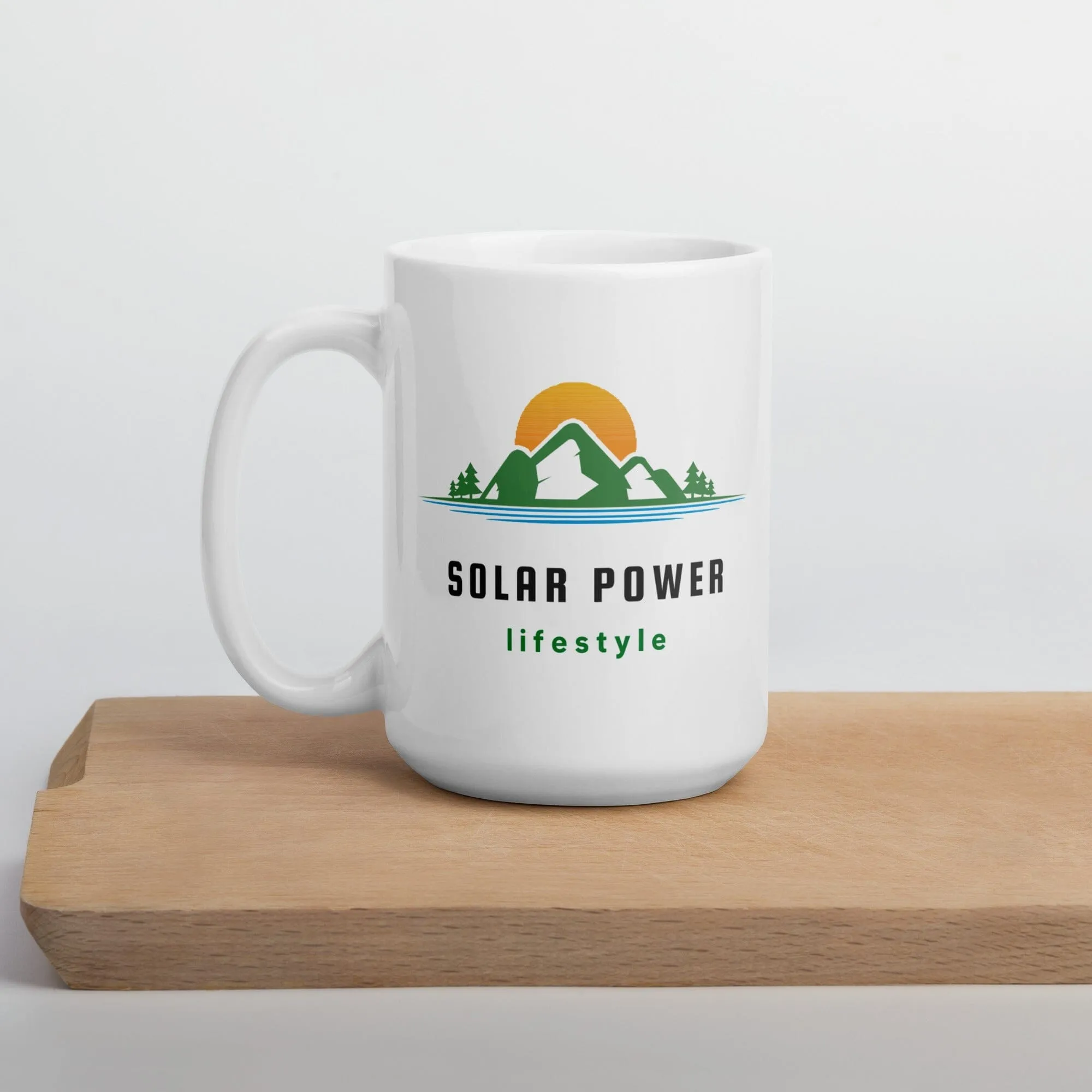 Solar Power Lifestyle White Glossy Mug