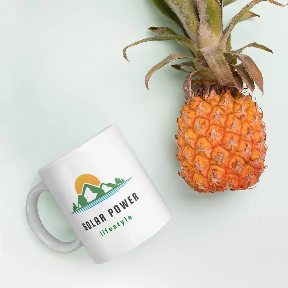 Solar Power Lifestyle White Glossy Mug