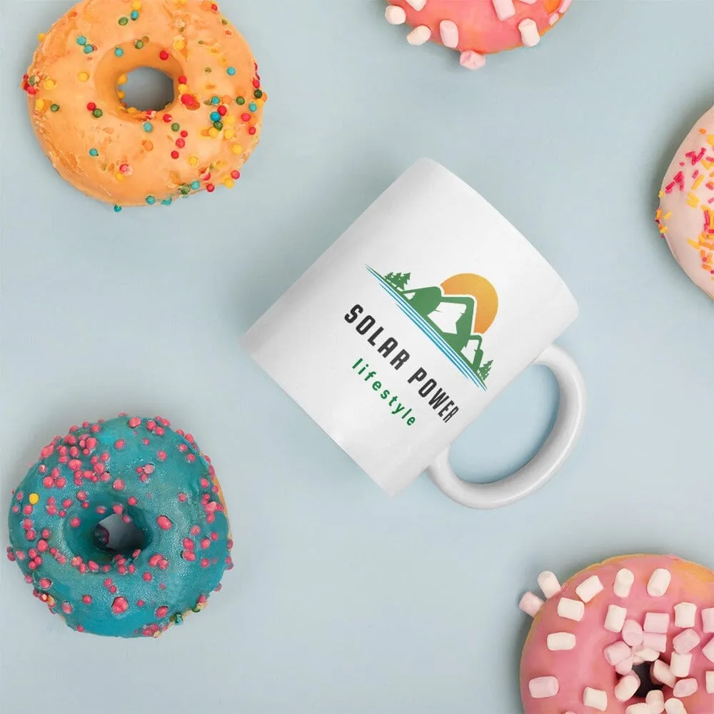 Solar Power Lifestyle White Glossy Mug