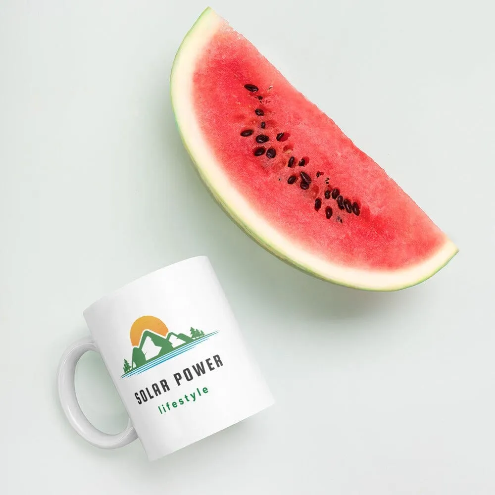 Solar Power Lifestyle White Glossy Mug