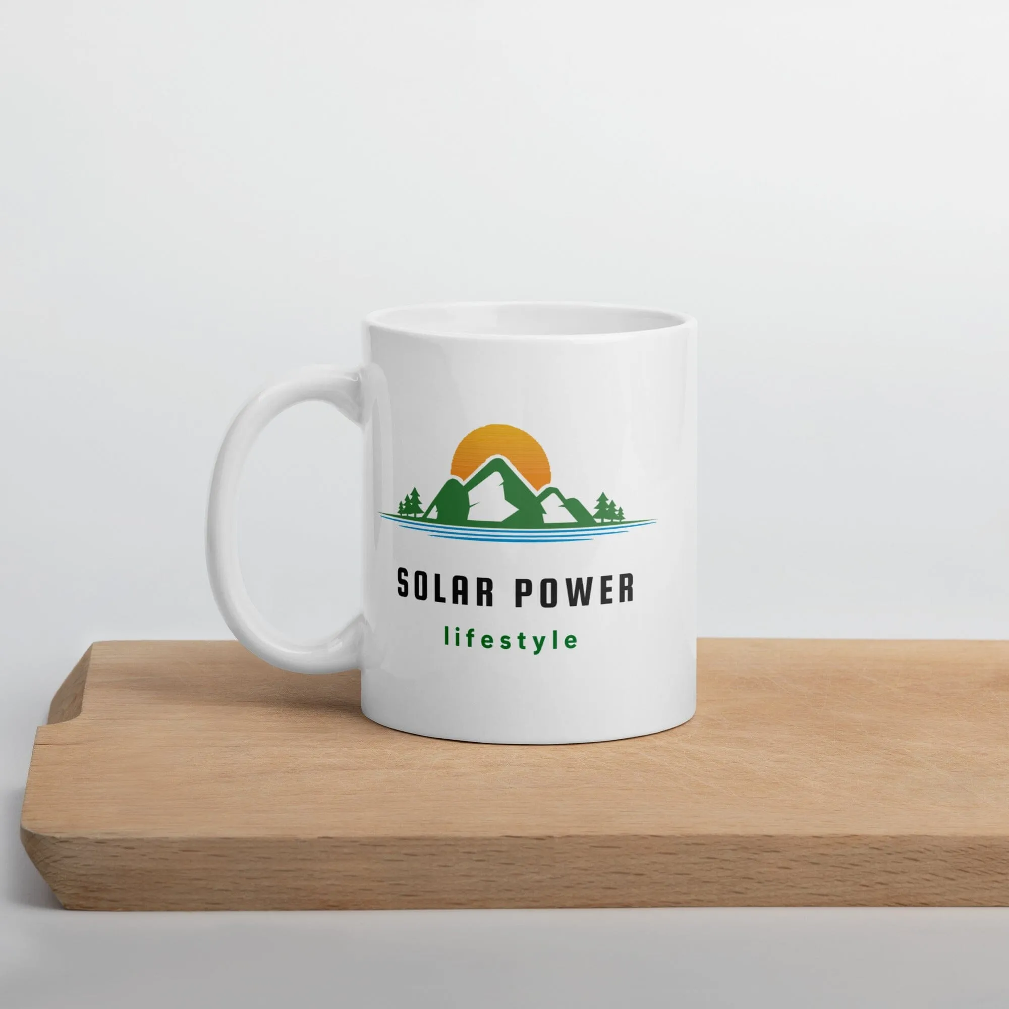 Solar Power Lifestyle White Glossy Mug