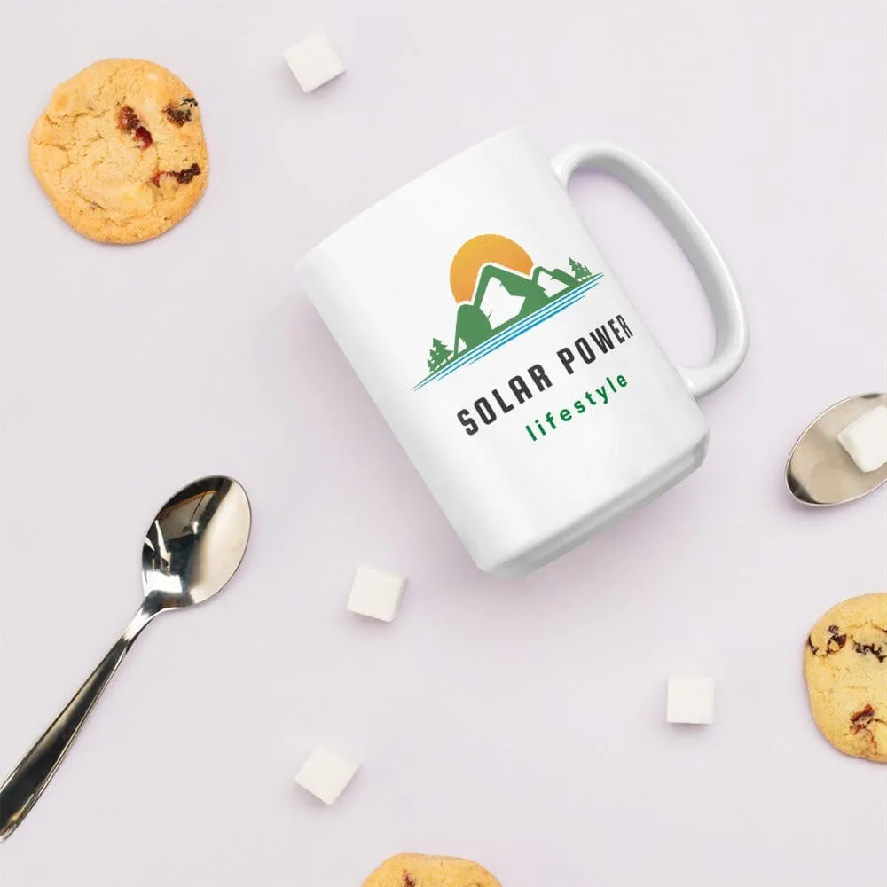 Solar Power Lifestyle White Glossy Mug