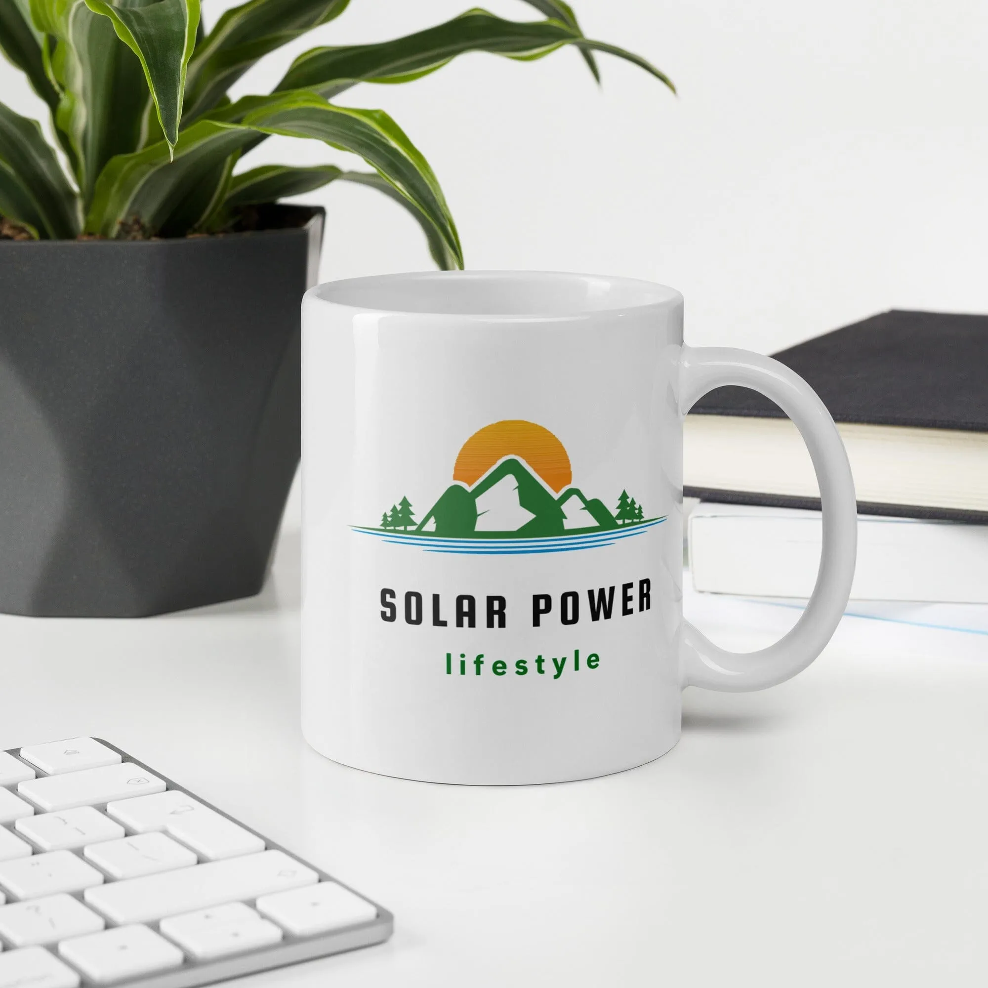 Solar Power Lifestyle White Glossy Mug
