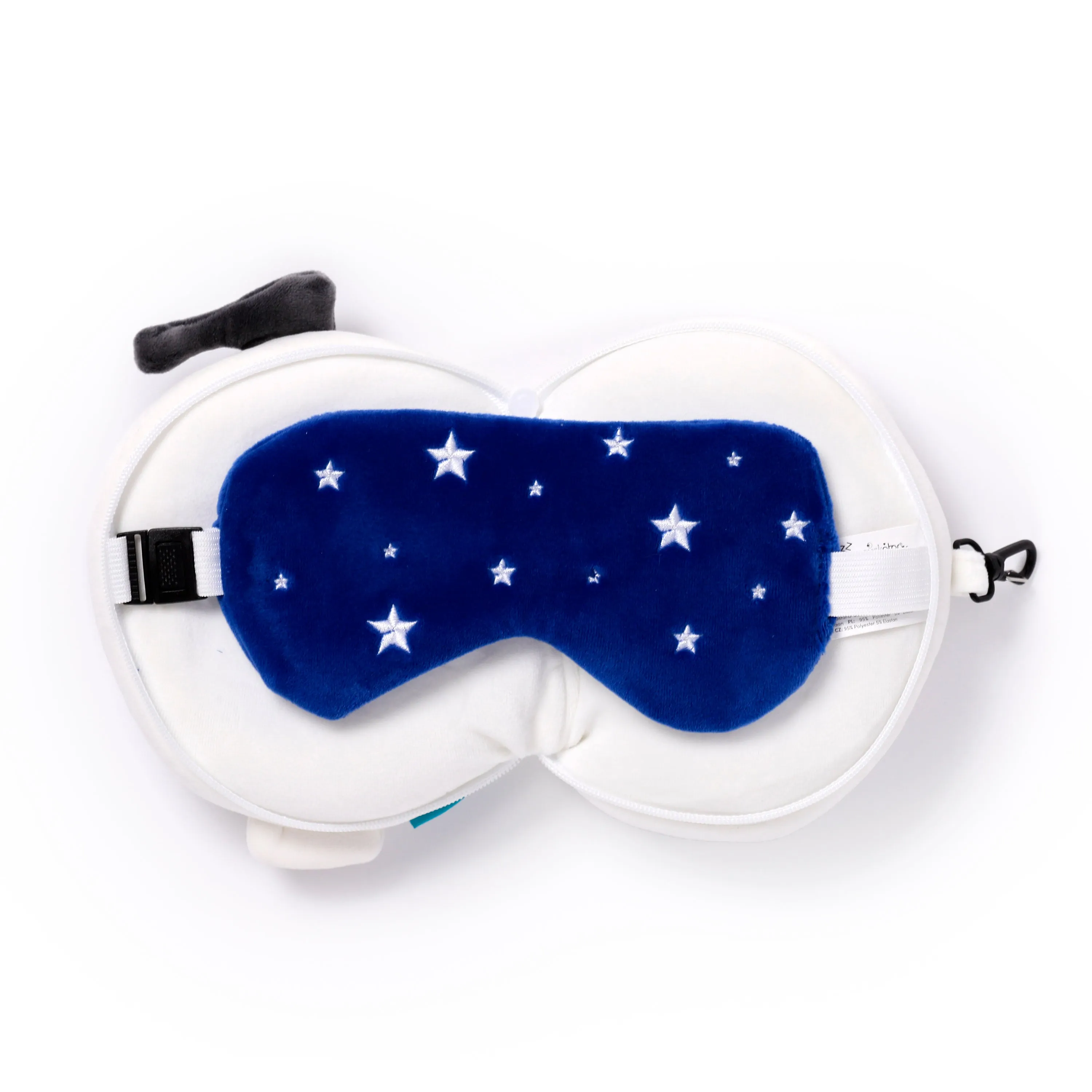 Space Cadet Relaxeazzz Plush Round Travel Pillow & Eye Mask Set