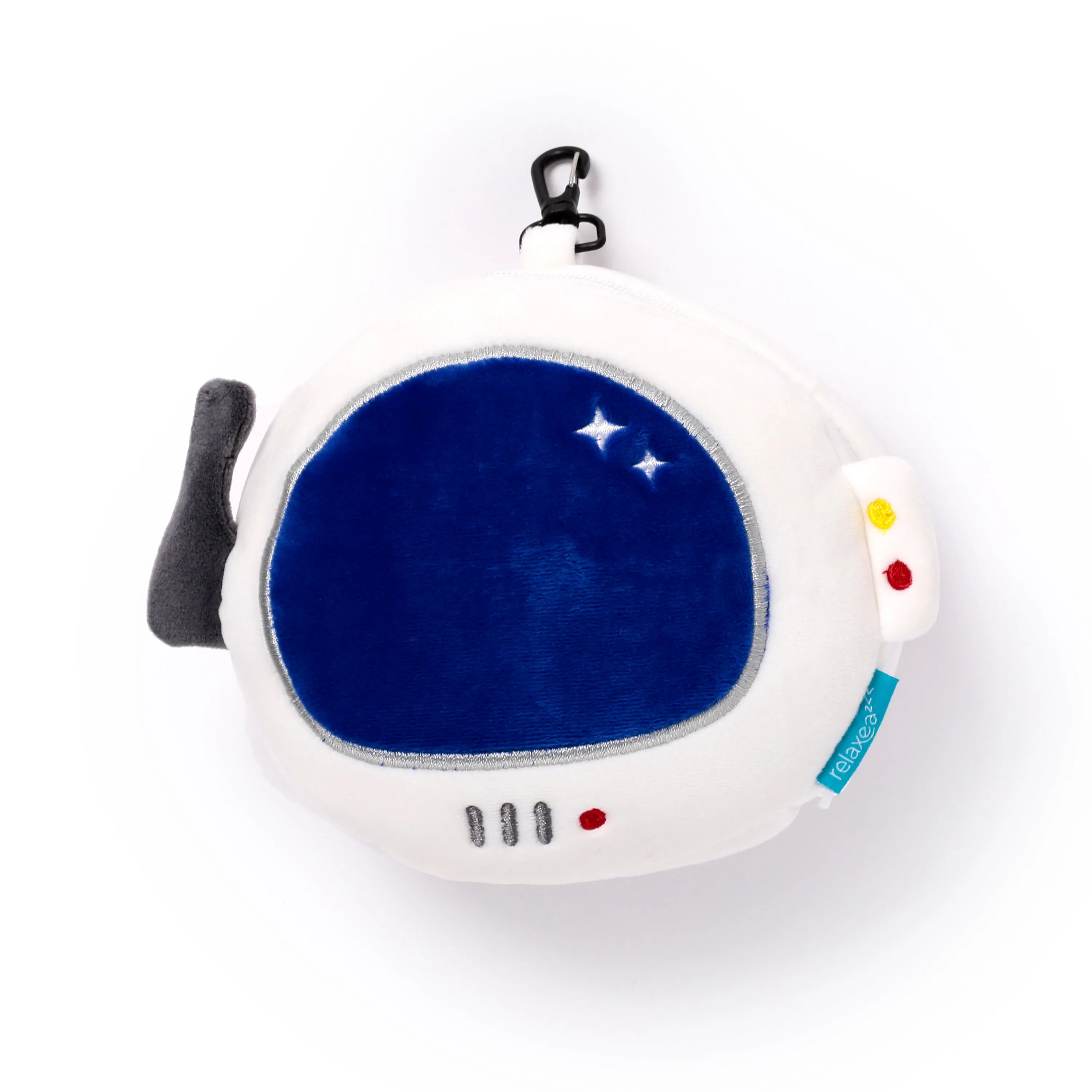 Space Cadet Relaxeazzz Plush Round Travel Pillow & Eye Mask Set