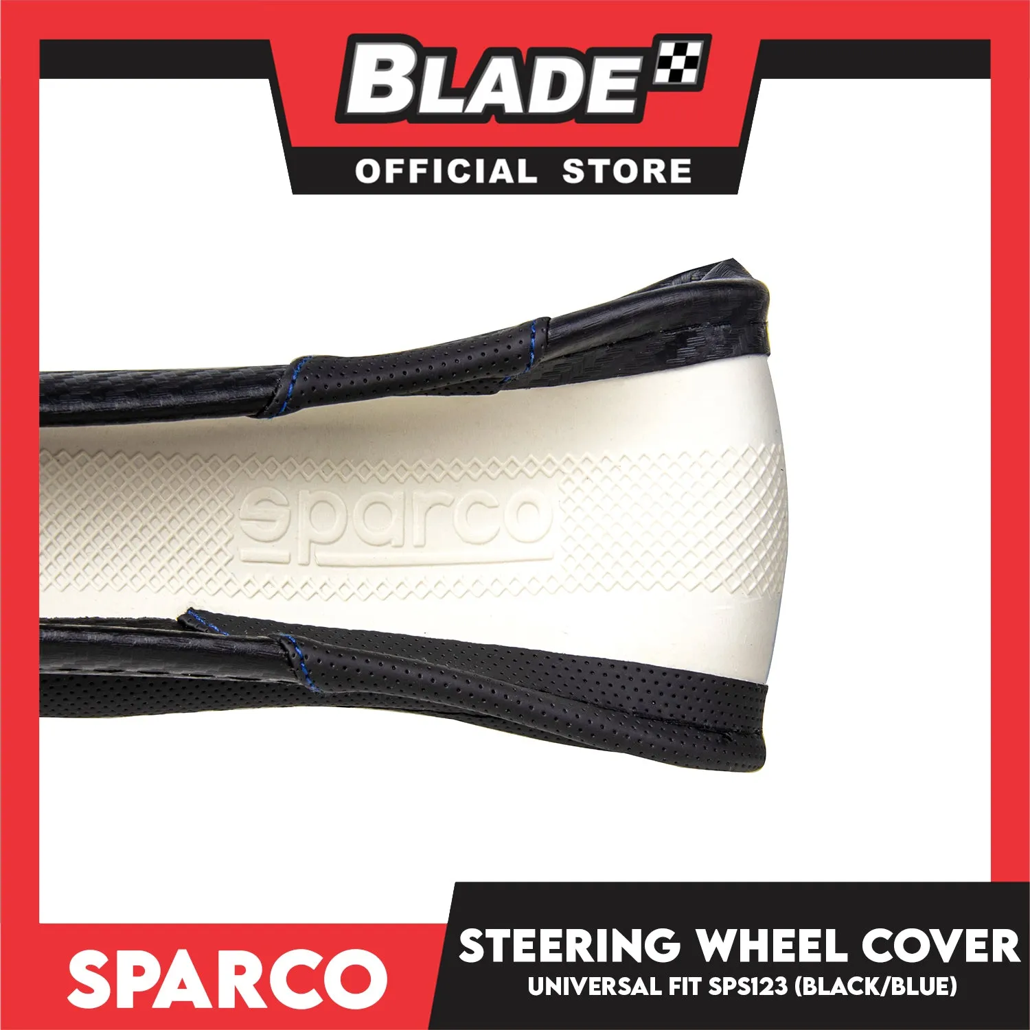 Sparco Corsa Steering Wheel Cover SPS123 (Black With Blue)