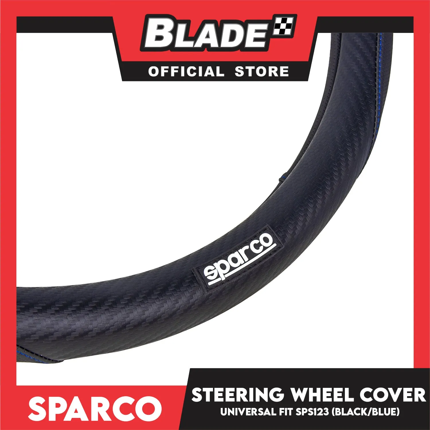 Sparco Corsa Steering Wheel Cover SPS123 (Black With Blue)