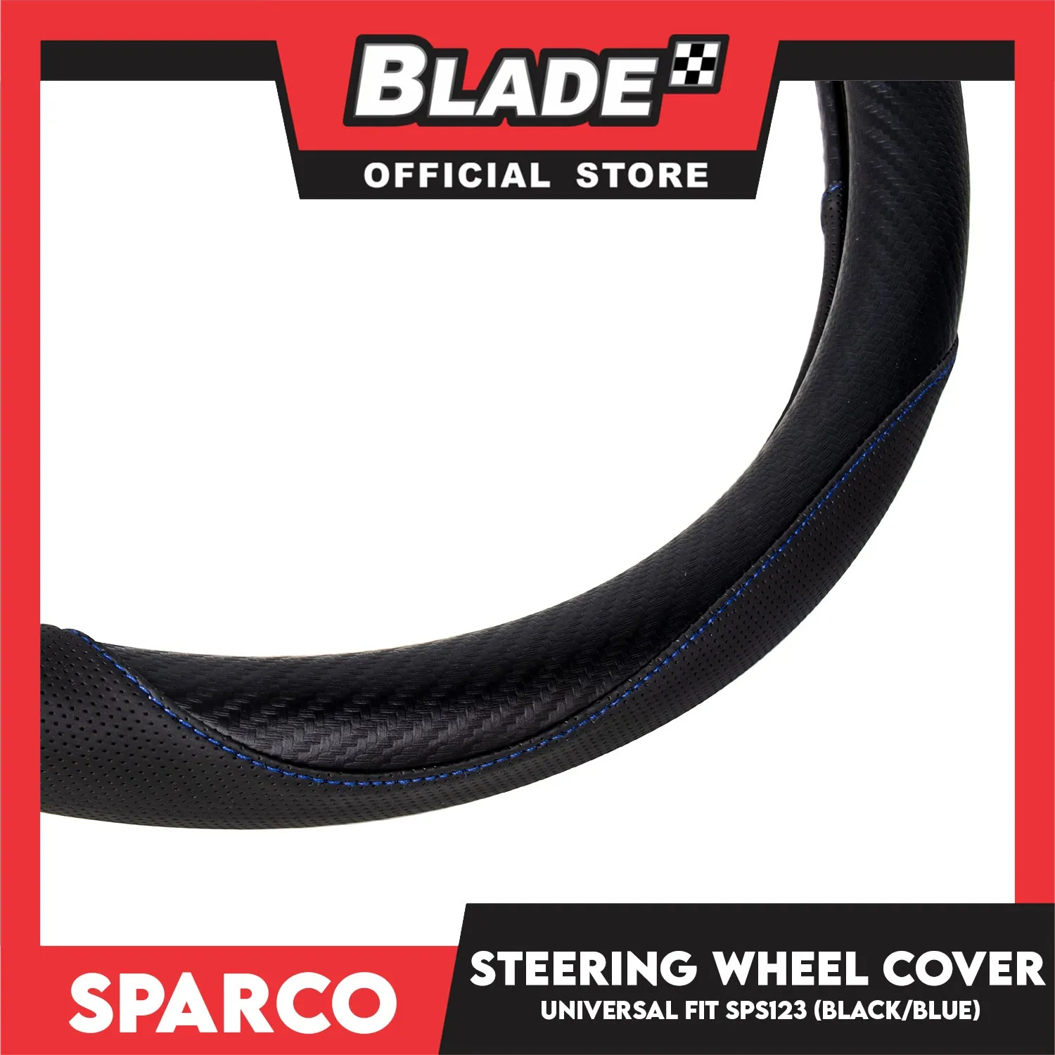 Sparco Corsa Steering Wheel Cover SPS123 (Black With Blue)