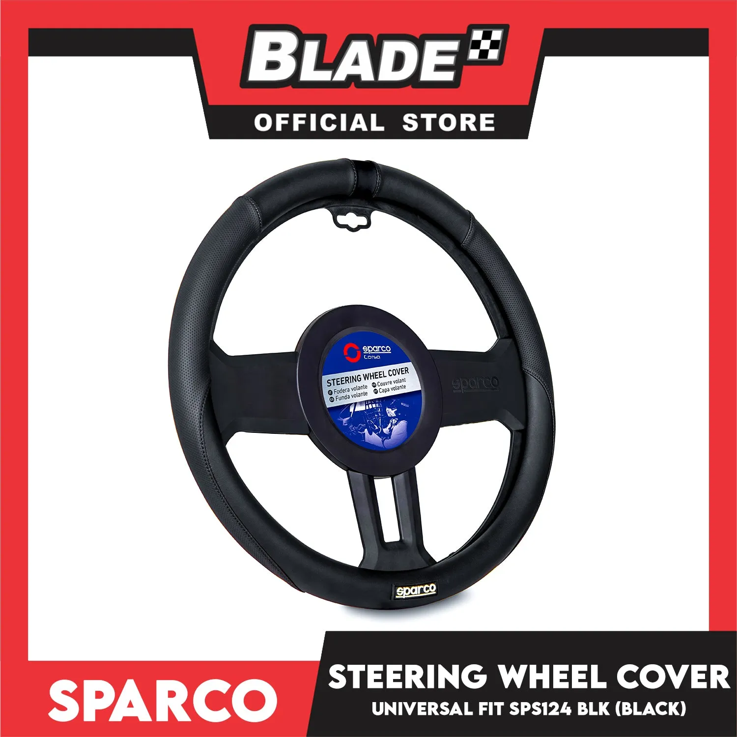 Sparco Corsa Steering Wheel Cover SPS124 (Black)