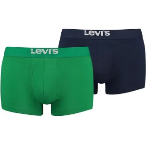 Súprava 2 kusov boxeriek Levi's® Solid Basic Trunk Organic Co 2P zelené/tmavomodré