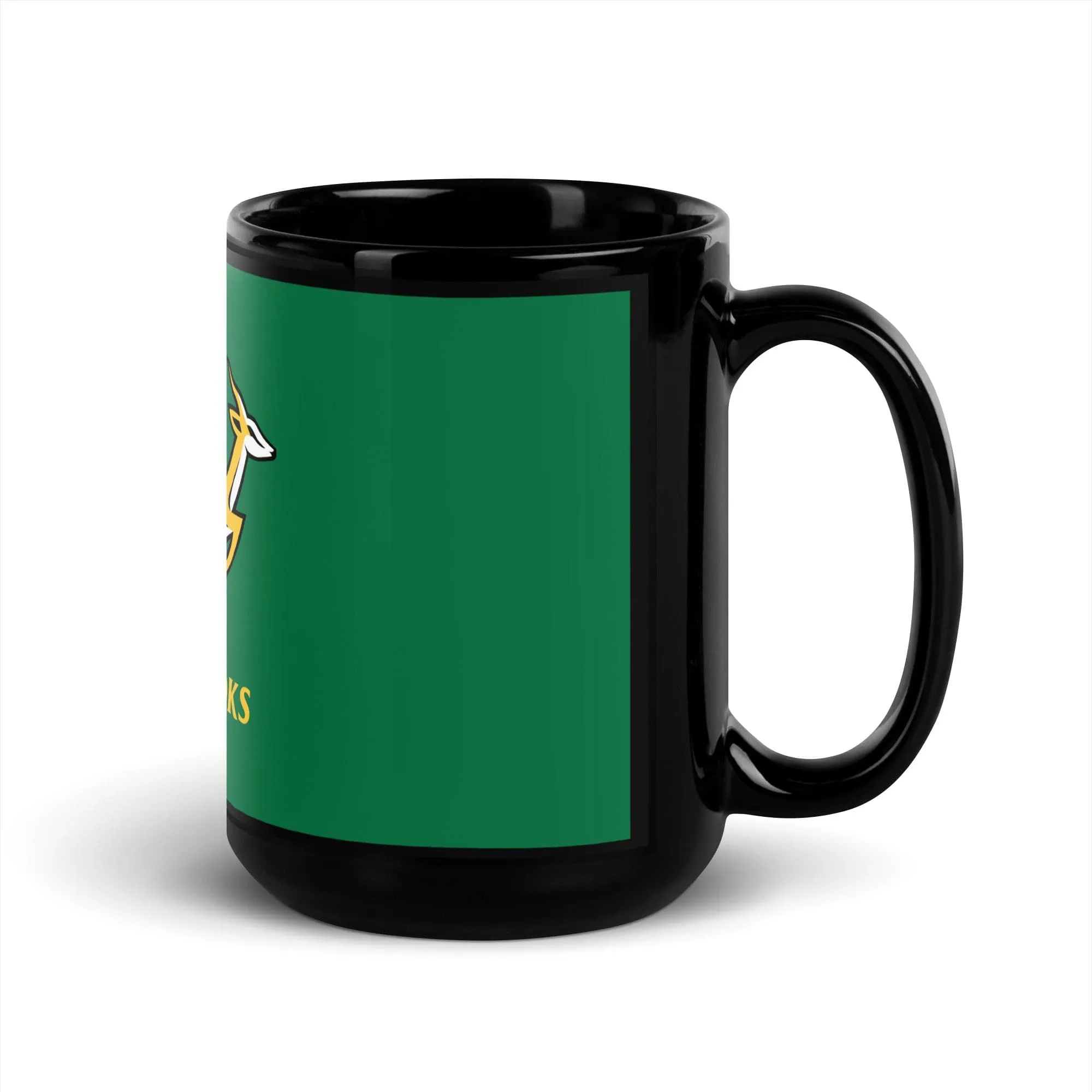 Springboks Black Glossy Mug