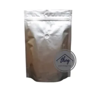Stand Up Pouch Zip Lock Aluminum Glossy w/ Coffee Valve