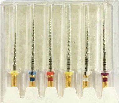 Standard 6pcs Assorted Engine Use Niti Super Taper Files  Size 19-25mm (ROTARY FILES)