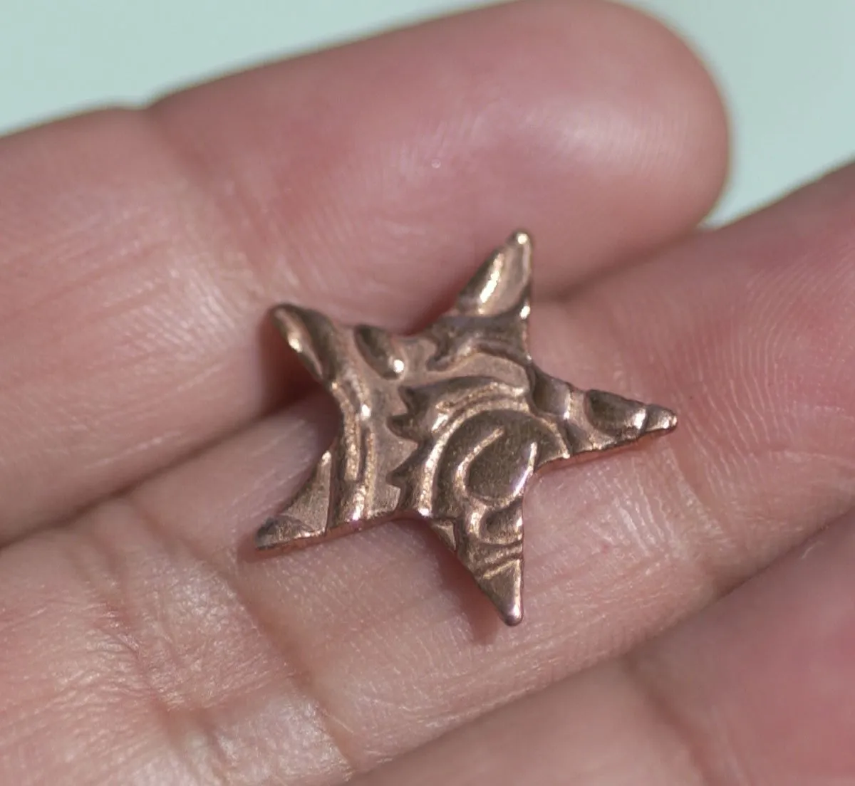 Stars in Lotus Flowers Pattern 17mm Cutout for Enameling Stamping Texturing Soldering Blanks Variety of Metals