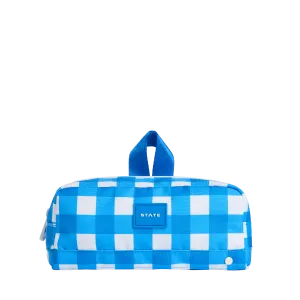 State Bags Clinton Pencil Case - Blue Gingham