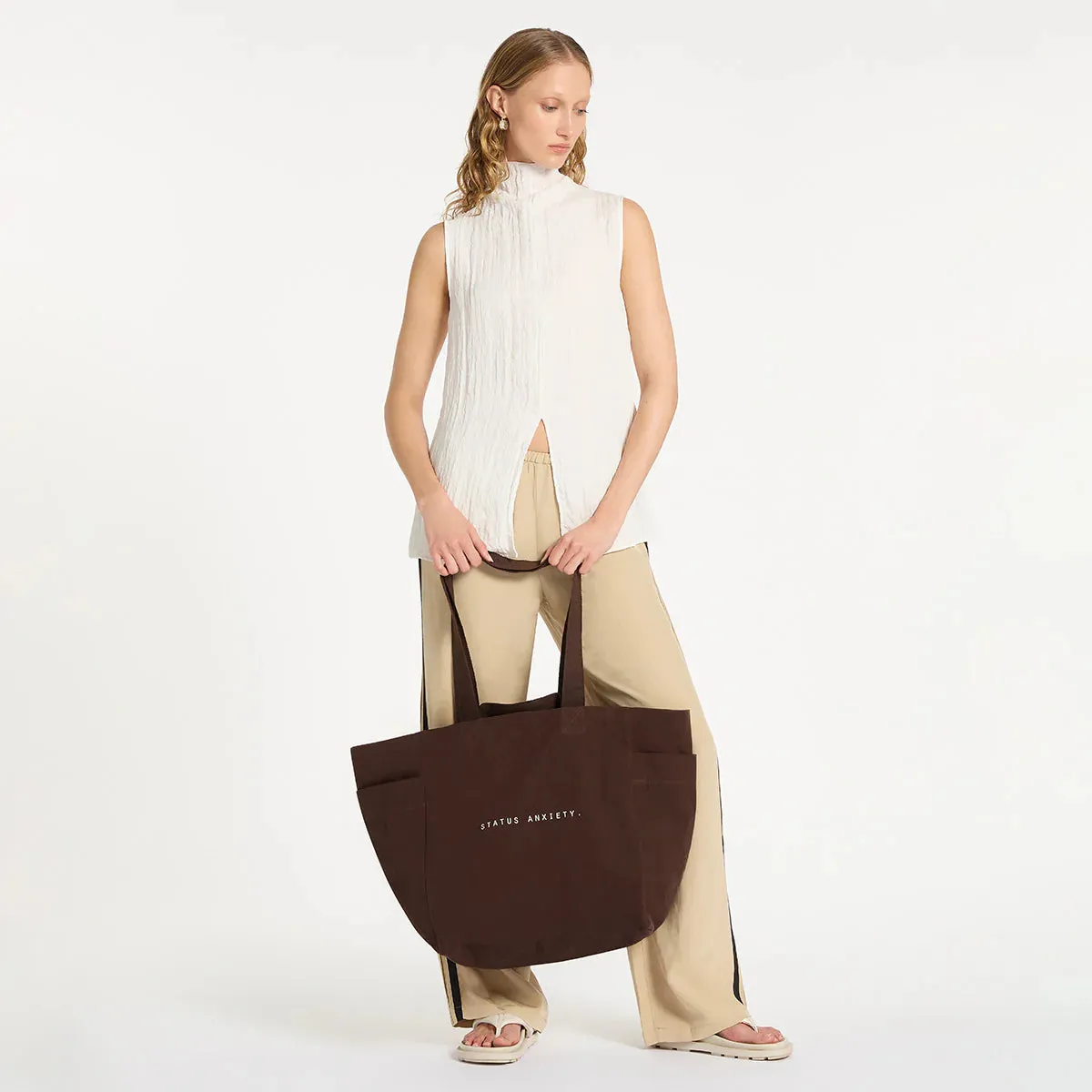 Status Anxiety Knees Deep Oversized Tote - Bark