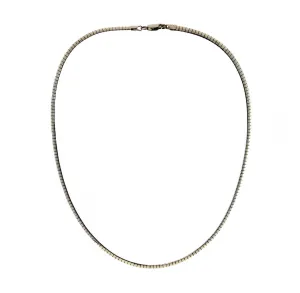 Sterling Silver 18" Domed Omega Collar (6mm)