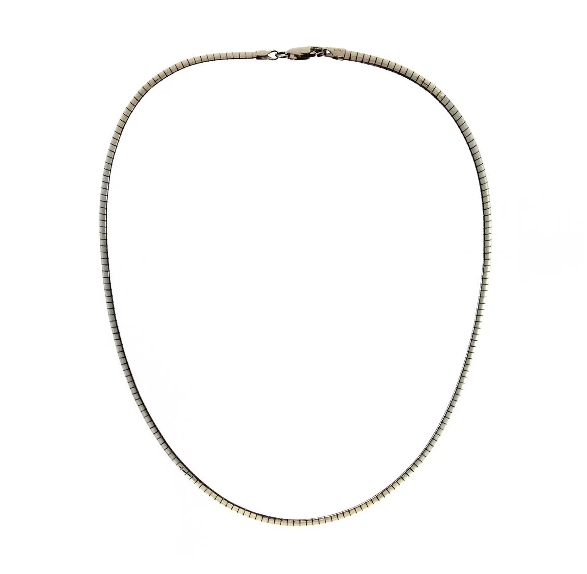 Sterling Silver 18" Domed Omega Collar (6mm)