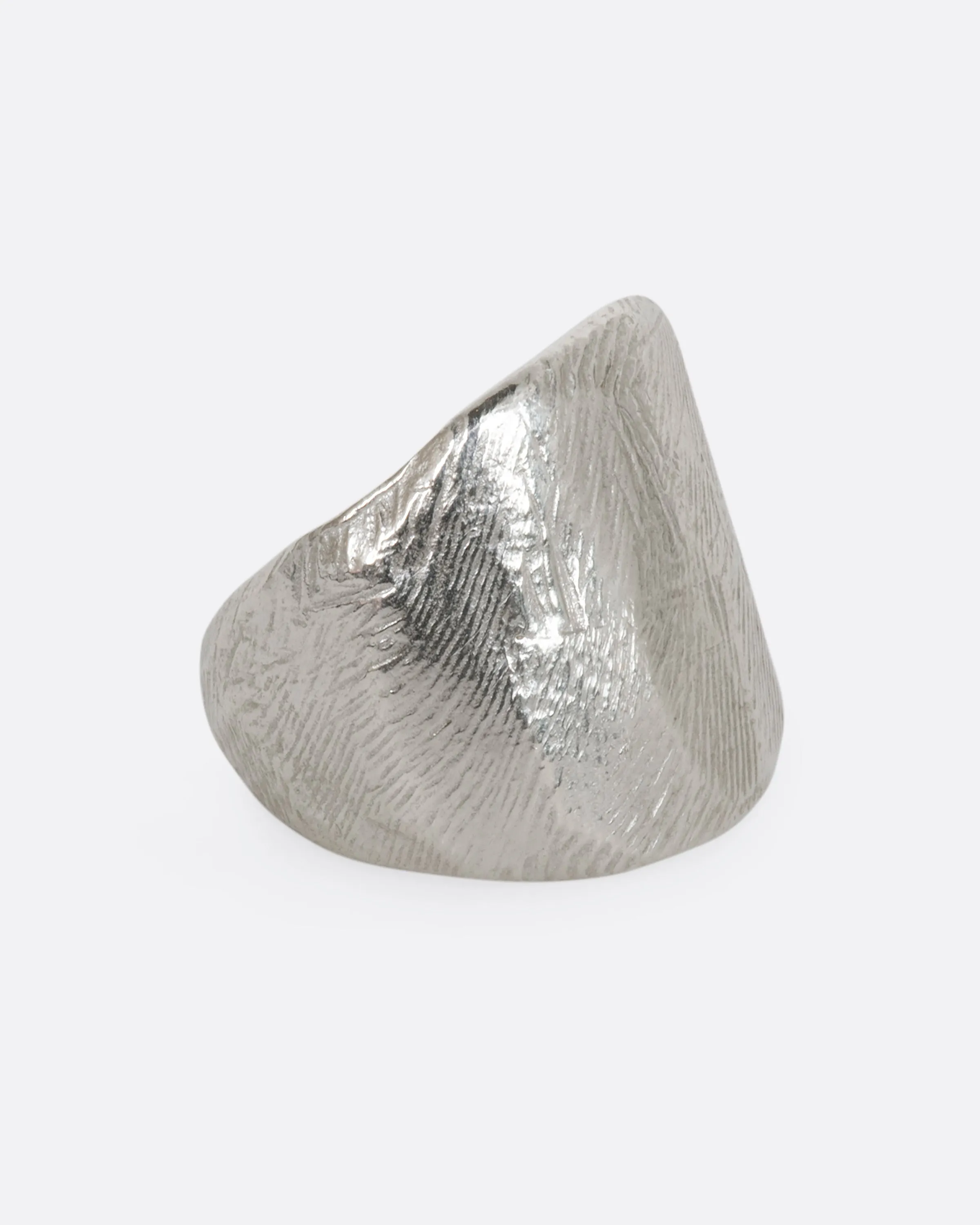 Sterling Silver Angled Flat Band