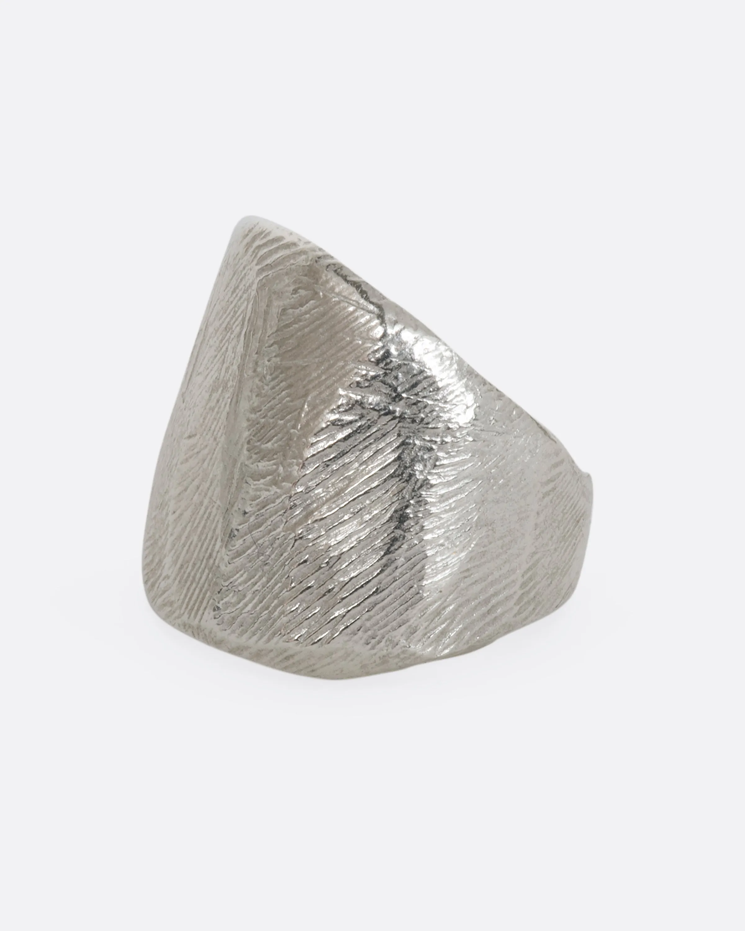 Sterling Silver Angled Flat Band