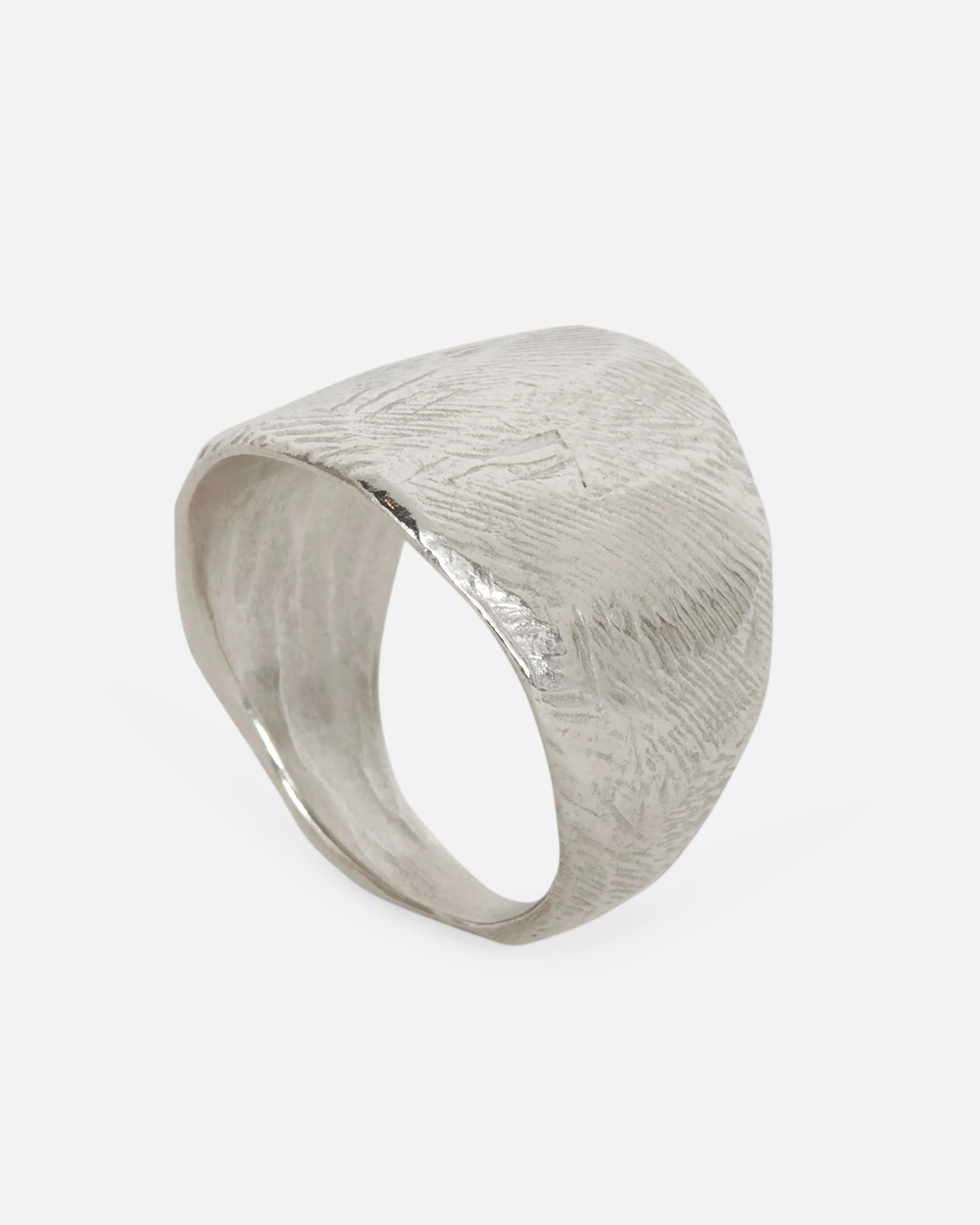 Sterling Silver Angled Flat Band