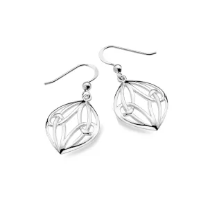 Sterling Silver Celtic Pointed Loop Knot Earrings