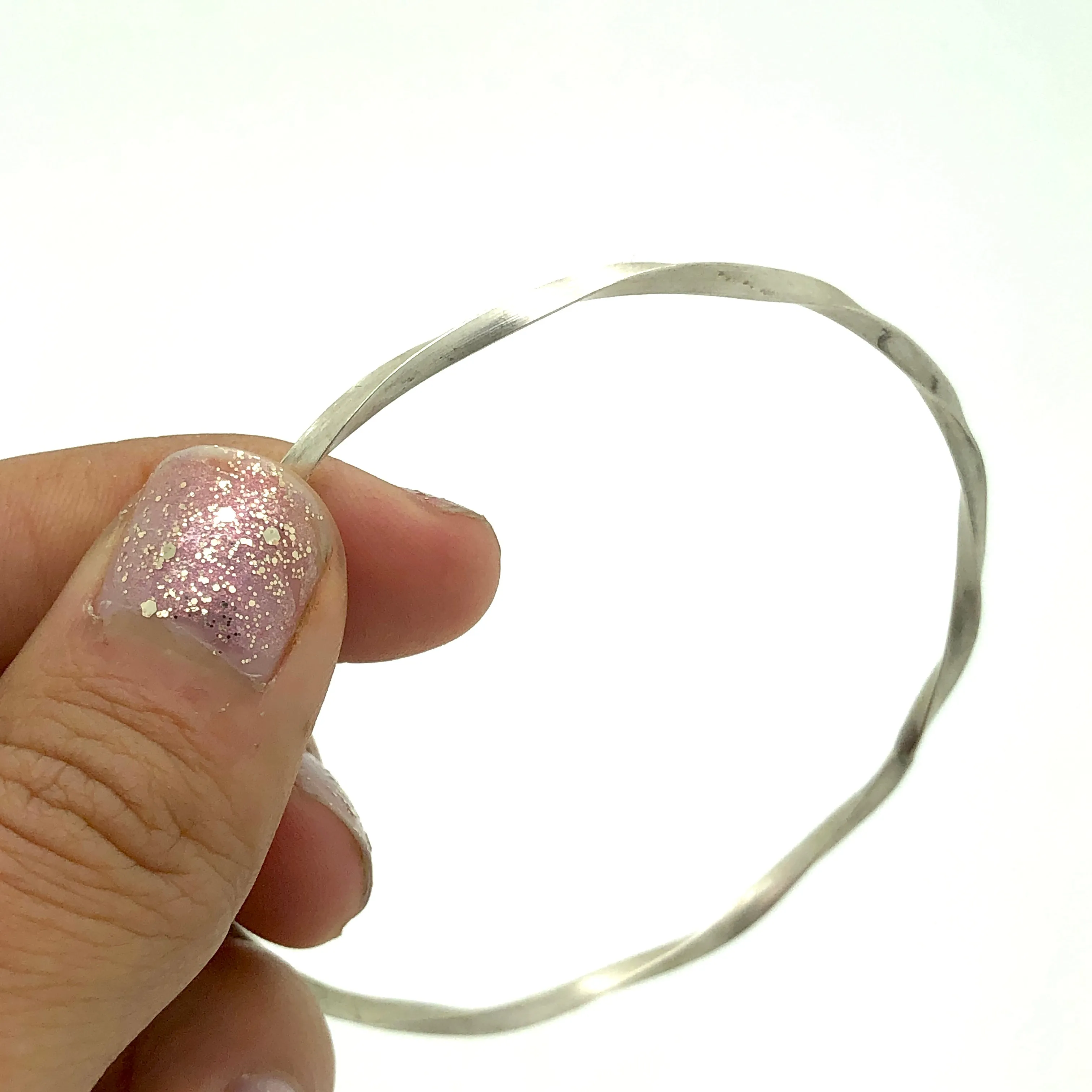 Sterling Silver Swirl Bangle
