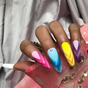 Stiletto Argyle Rainbow
