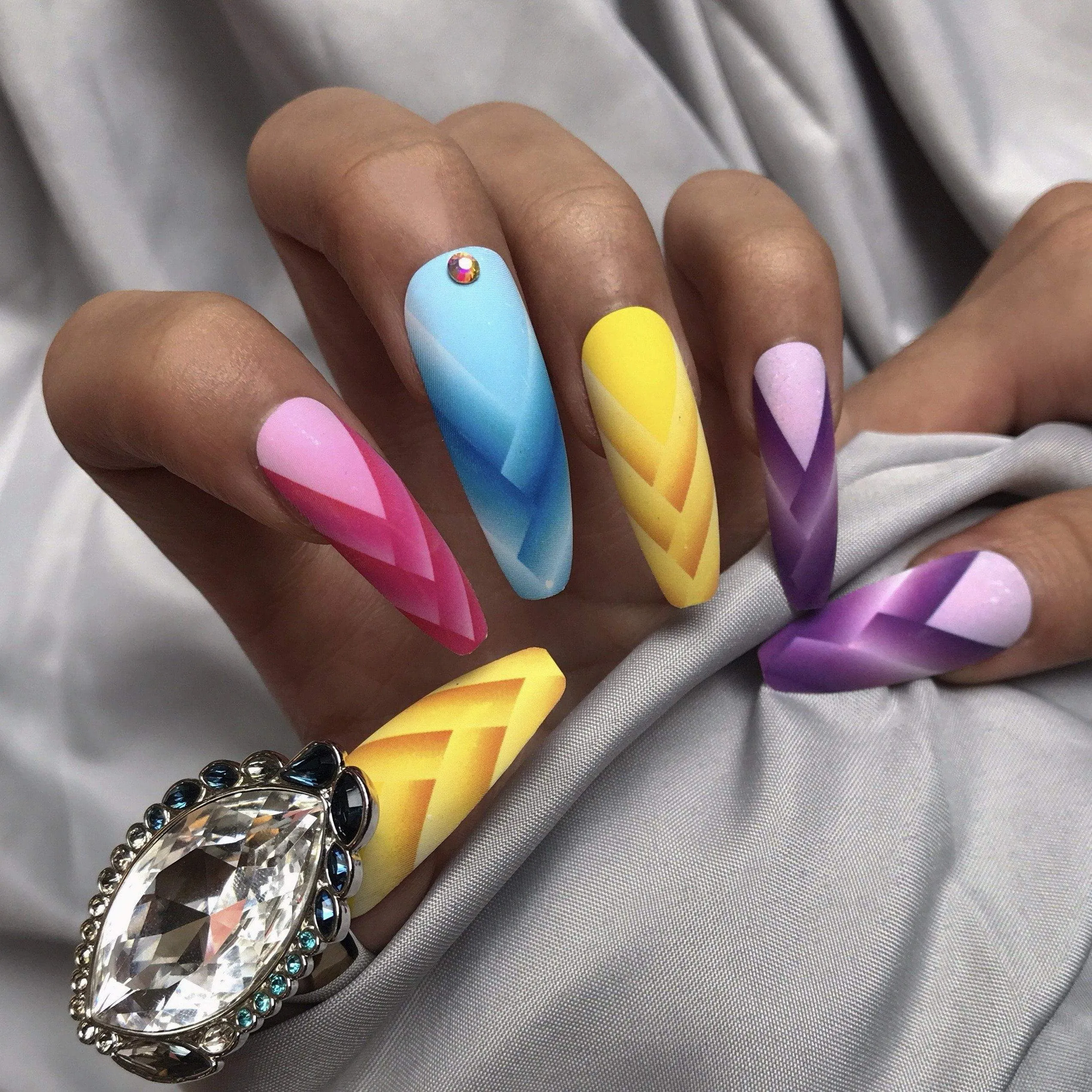 Stiletto Argyle Rainbow