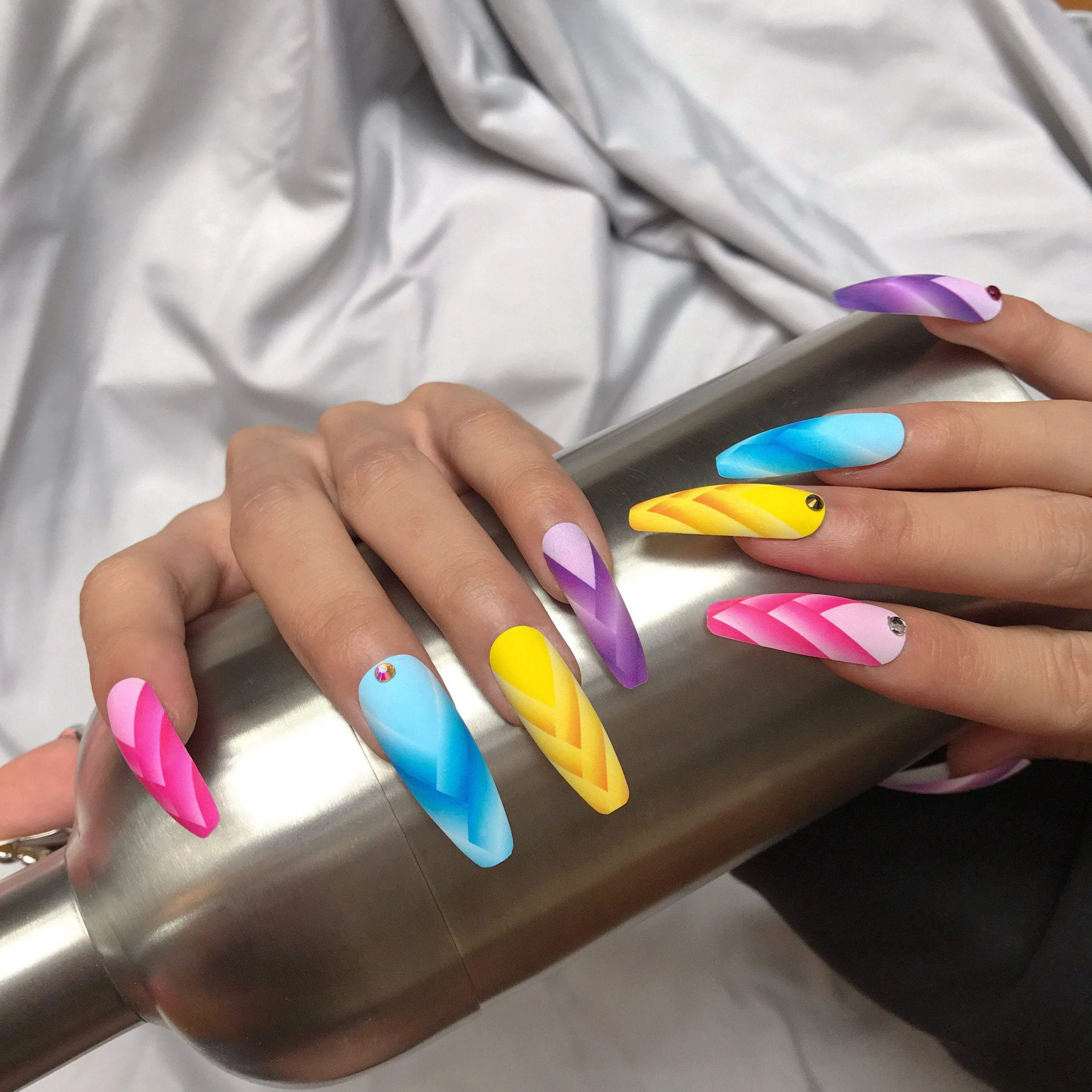 Stiletto Argyle Rainbow