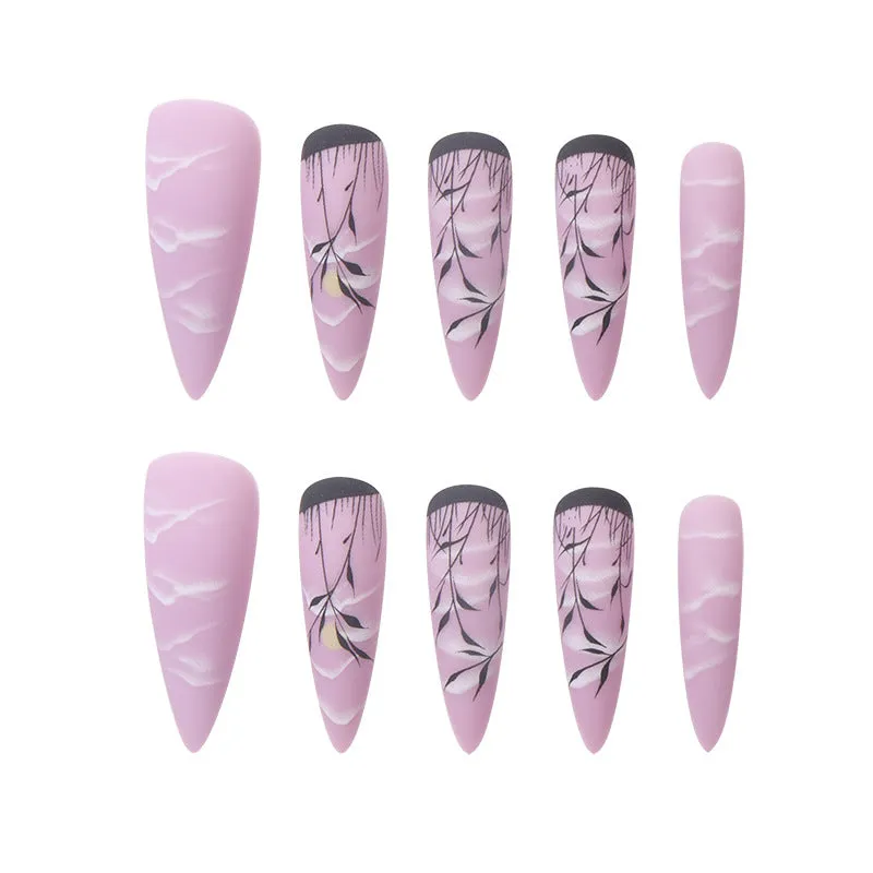Stiletto purple cloudy day matte