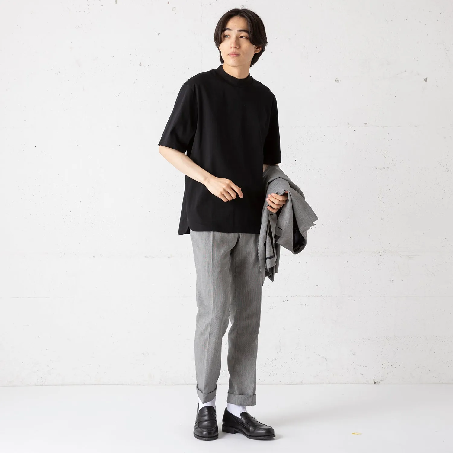 STIR | スティア　アルビニTスムース モックネック  リラックス