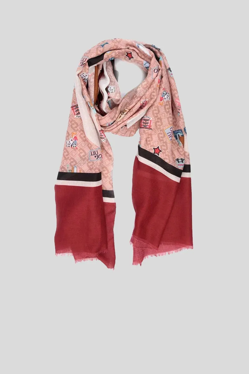 Stola Fashion Town - Glossy Red
