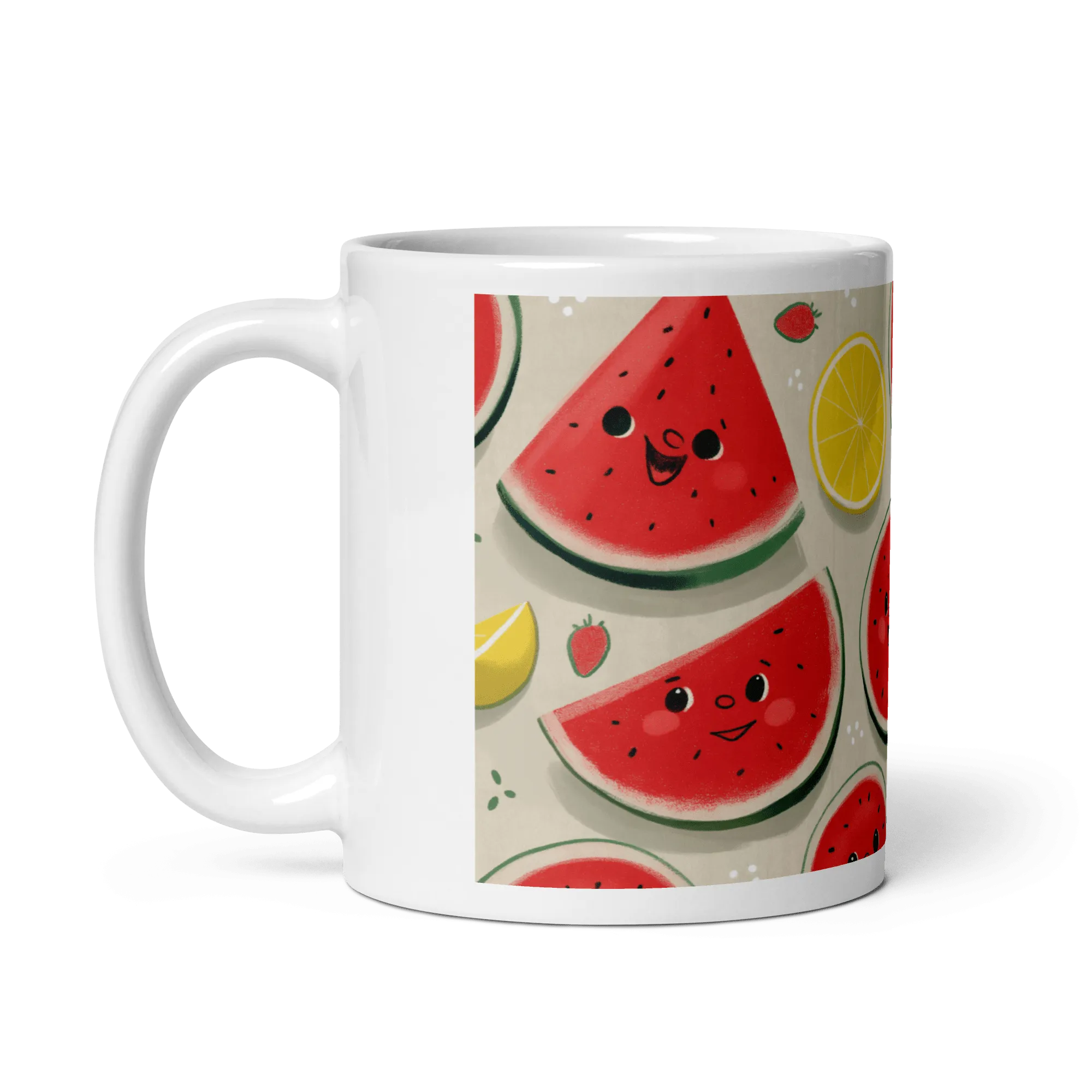 Strawberry Melonade White Glossy Mug