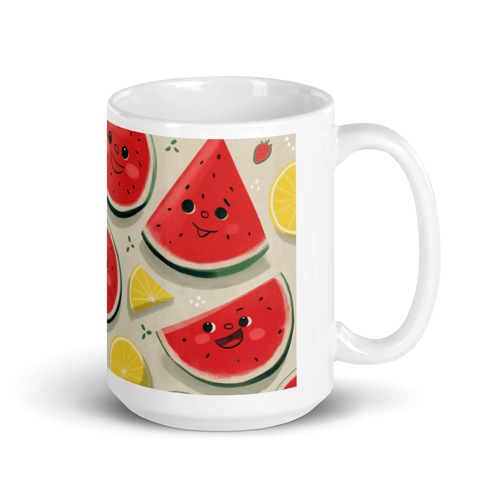 Strawberry Melonade White Glossy Mug