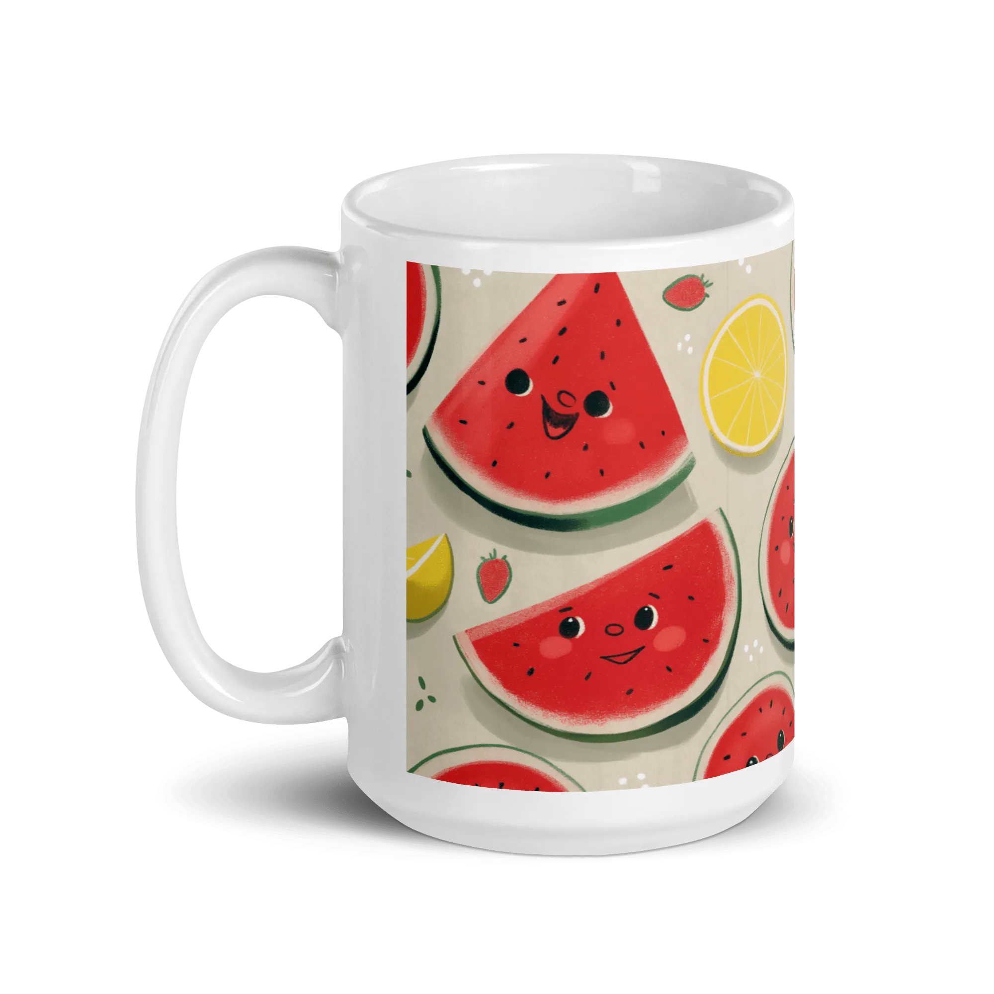 Strawberry Melonade White Glossy Mug