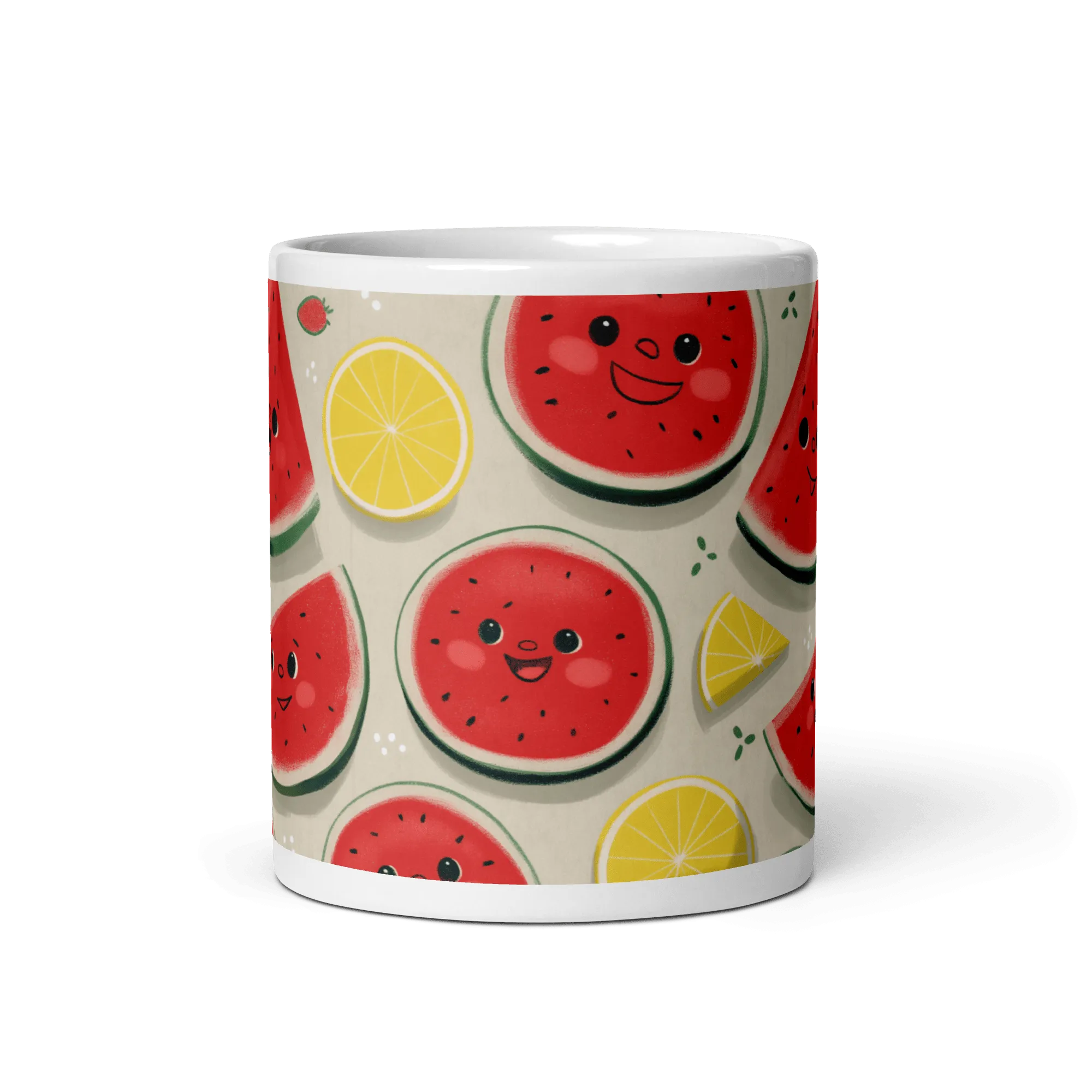 Strawberry Melonade White Glossy Mug
