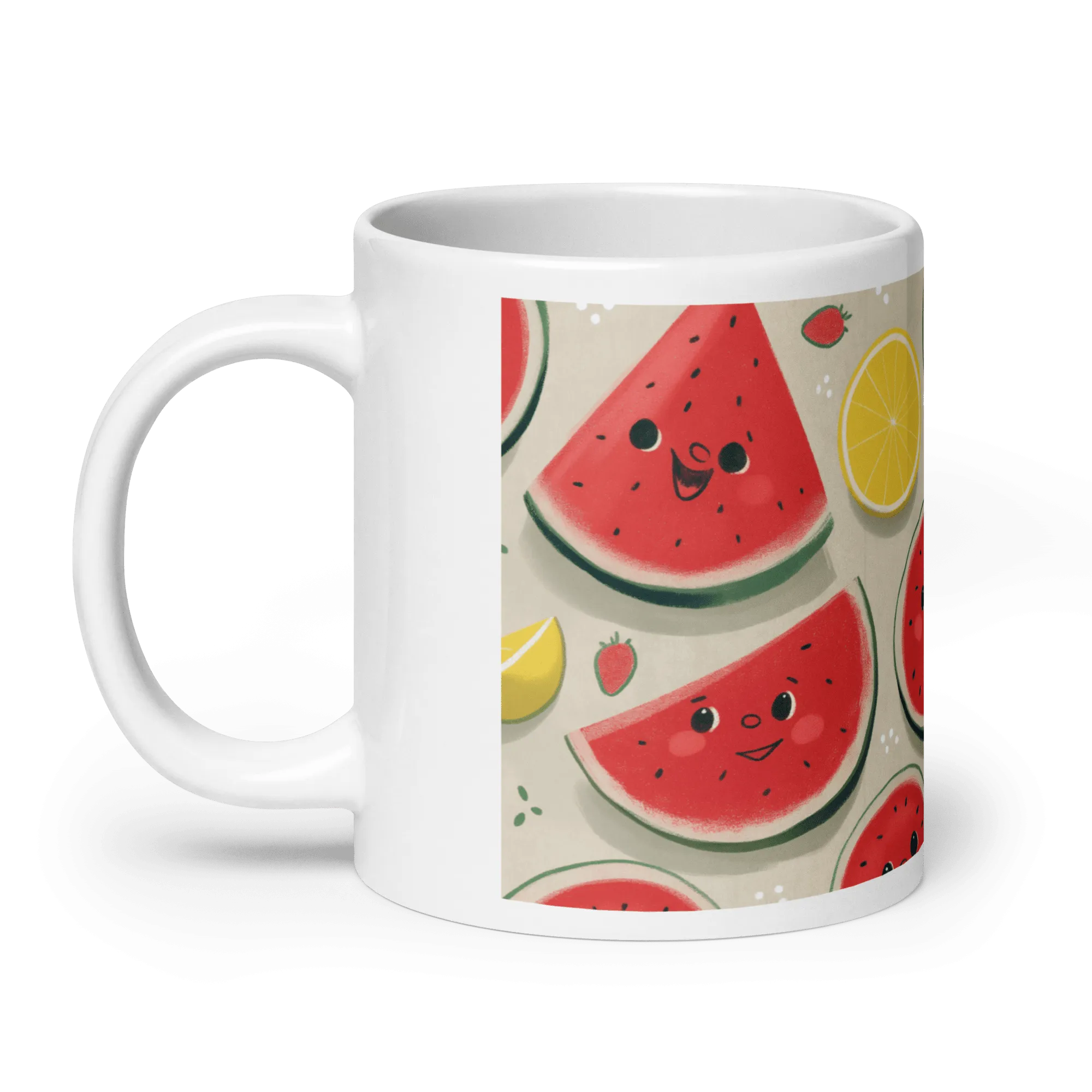 Strawberry Melonade White Glossy Mug